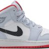 Air Jordan 1 Mid GS ‘Light Smoke Grey’ 554725-092