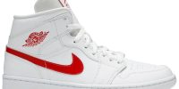 Air Jordan 1 Mid ‘White University Red’ BQ6472-106