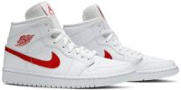 Air Jordan 1 Mid ‘White University Red’ BQ6472-106