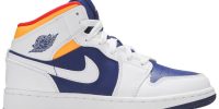 Air Jordan 1 Mid GS ‘White Deep Royal Blue’ 554725-131