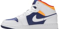 Air Jordan 1 Mid GS ‘White Deep Royal Blue’ 554725-131