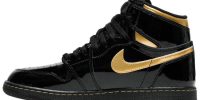 Air Jordan 1 Retro High OG ‘Black Gold Patent’ 555088-032