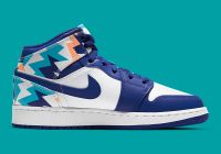 Air Jordan 1 Mid GS ‘Geometric Pint’ 555112-105