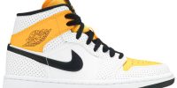 Wmns Air Jordan 1 Mid ‘Perforated – White University Gold’ BQ6472-107