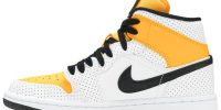 Wmns Air Jordan 1 Mid ‘Perforated – White University Gold’ BQ6472-107