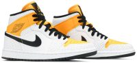 Wmns Air Jordan 1 Mid ‘Perforated – White University Gold’ BQ6472-107