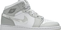 Air Jordan 1 Mid SE GS ‘Swoosh Logo-Grey Camo’ DD3235-100