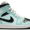 Wmns Air Jordan 1 Mid ‘Aqua Black’ BQ6472-300