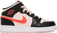 Air Jordan 1 Mid GS ‘Black Pink Crimson’ 554725-604