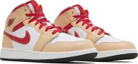 Air Jordan 1 Mid GS ‘Light Curry Cardinal Red’ 554725-201