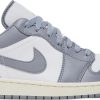 Air Jordan 1 Low White Pink Grey Shoes DM5443-666