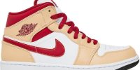 Air Jordan 1 Mid ‘Light Curry Cardinal Red’ 554724-201