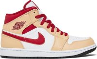 Air Jordan 1 Mid ‘Light Curry Cardinal Red’ 554724-201