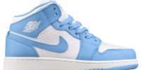 Air Jordan 1 Mid University Blue White Shoes 554725-106