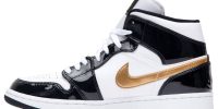 Air Jordan 1 Mid Patent ‘Black Gold’ 852542-007