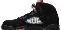 Supreme x Air Jordan 5 Retro ‘Black’ 824371-001