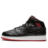 Air Jordan 1 Retro Mid GS ‘Black Gym Red’ 554725-028