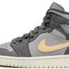 Wmns Air Jordan 1 Mid ‘Iron Grey Onyx’ BQ6472-020